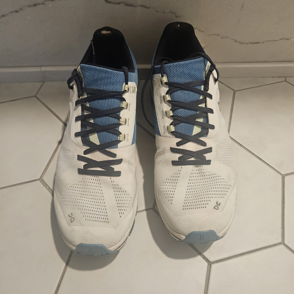 Men's On Running Athletic Shoes - White and Blue Size 13